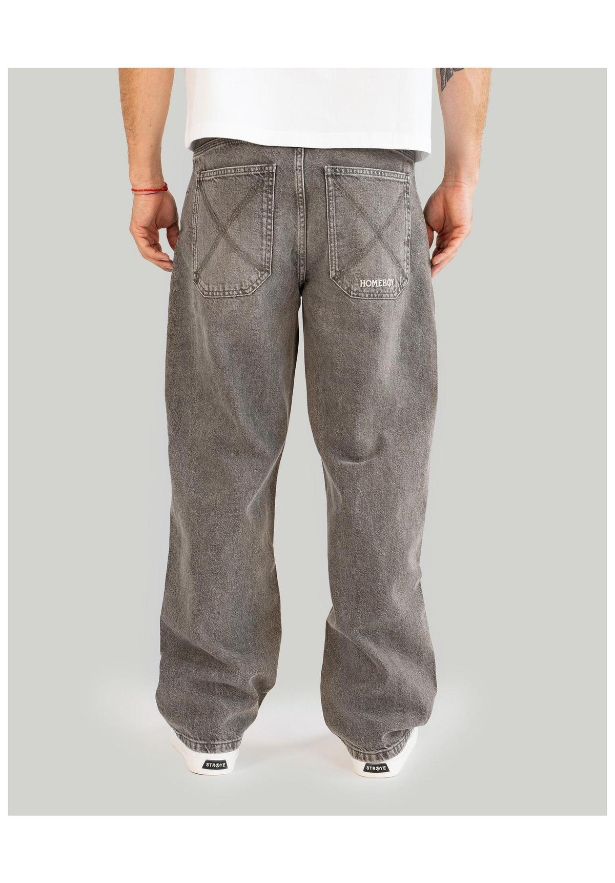 Homeboy X-tra Baggy Dye Denim Jeans khaki – Vista trasera
