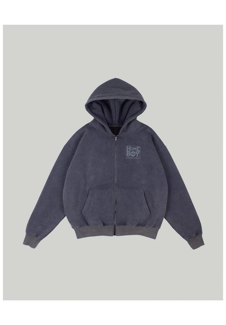 Homeboy Old School Zipper Zip-Hoodie grey-washed – Set bagfra