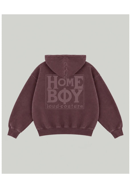 Homeboy Old School Zipper Zip-Hoodie maroon-washed – Set forfra