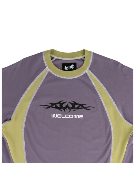 Welcome Rash Boxy Paneled Raglan T-Shirt grape – Detail view 1
