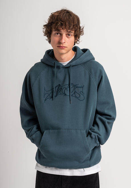 TITUS Classic Typo Hoodie blackfaded – Back view