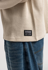 TITUS Waffle Longsleeve offwhite – Detail view 1