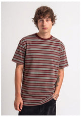 TITUS Icon Stripes Camiseta darkberry-striped – Vista frontal