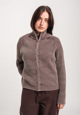 TITUS Bojana Wollen vest darkberry – Achteraanzicht