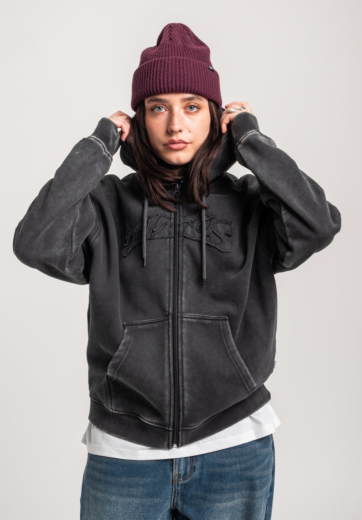 TITUS W Classic Front Sweat capuche zippé blackfaded – Vue de dos