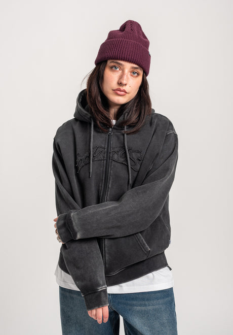 TITUS W Classic Front Zip-Hoodie blackfaded – View 1