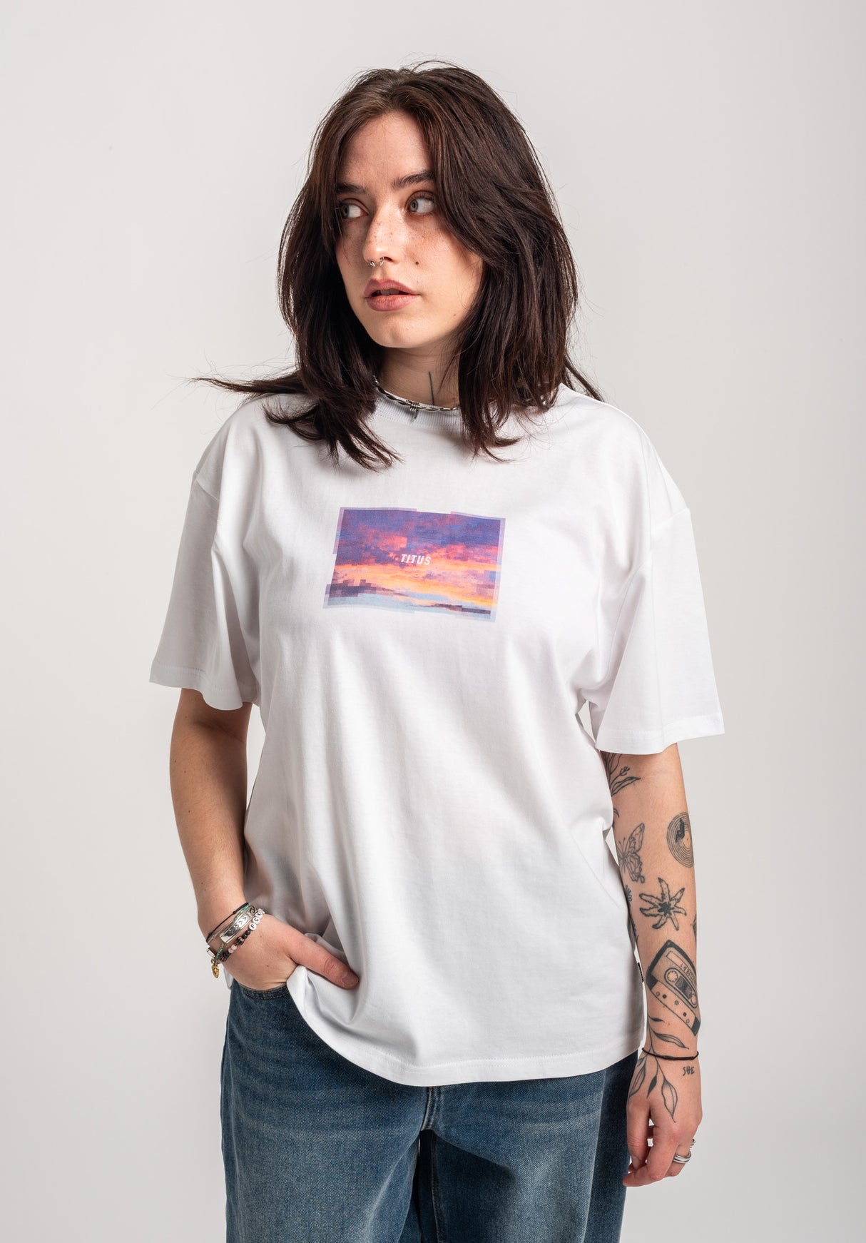 TITUS Leilja T-Shirt white – Detail view 2