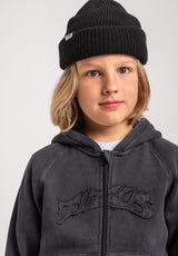 TITUS Classic Front Kids Felpa con cappuccio e zip blackfaded – Vista posteriore