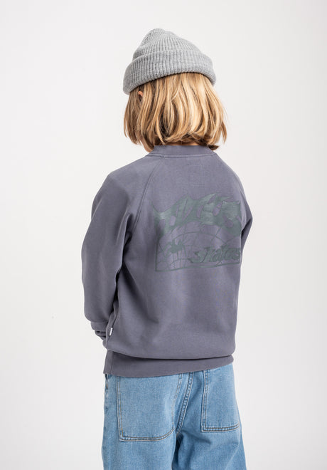 TITUS Heritage Clean Kids Sweatshirt greybluefaded – Back view