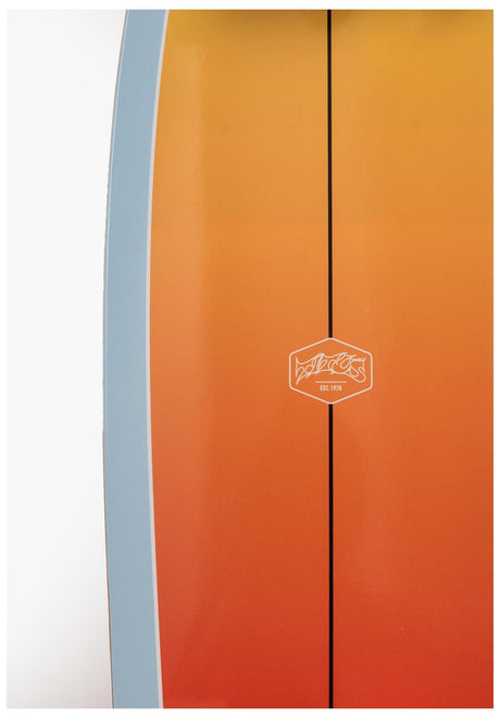 TITUS Surf Skate Sunburst Cruiser Complete orange – Top view