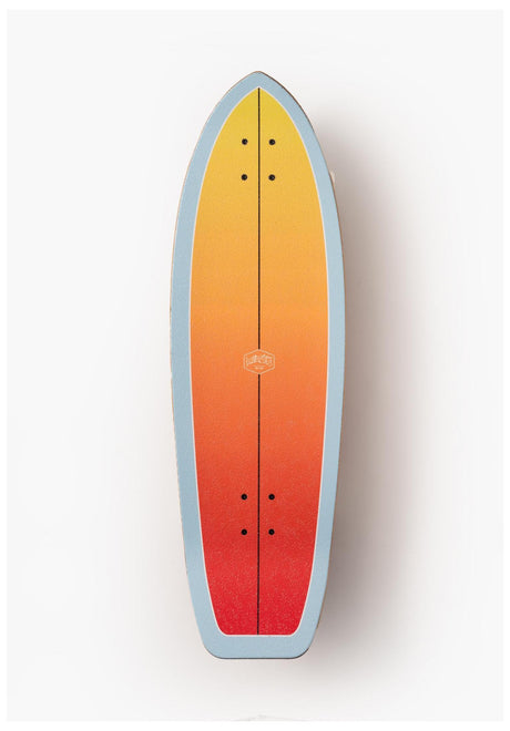 TITUS Surf Skate Sunburst Cruiser Complete orange – Front view