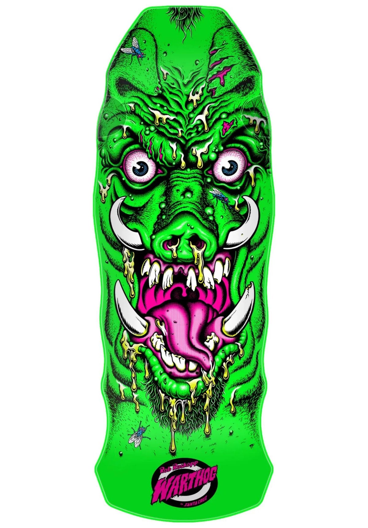 Santa-Cruz Roskopp Warthog Freaks Deck green – Back view