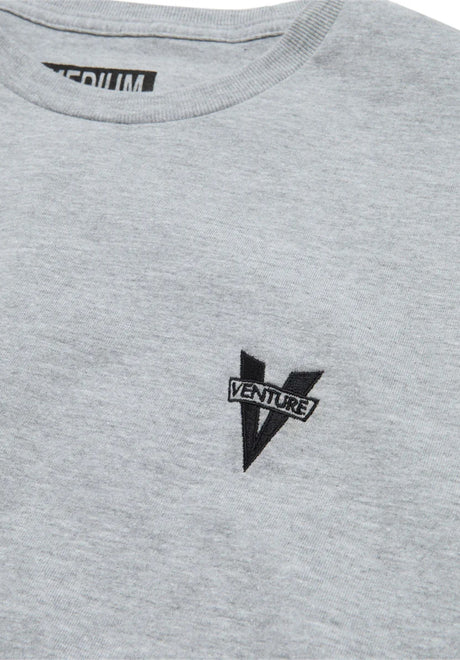 Venture Heritage Embroidered T-Shirt ash grey-heather-black – Back view