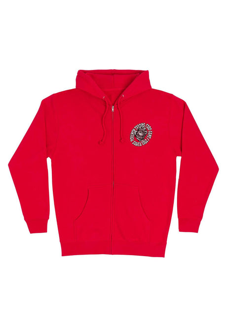 Santa-Cruz Pokémon TCG Hand Heavyweight Hoody met rits red – Vooraanzicht