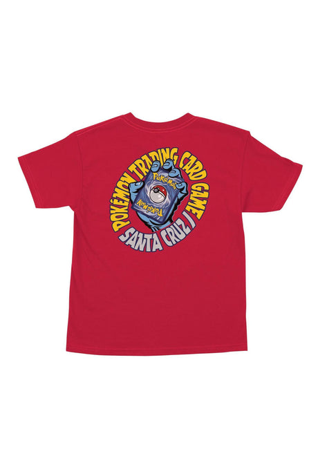 Santa-Cruz Pokémon TCG Hand Youth Midweight T-shirt red – Achteraanzicht