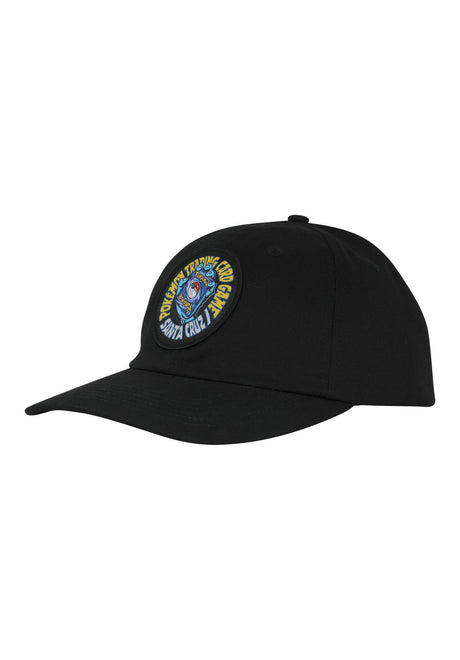 Santa-Cruz Pokémon TCG Hand Low Unstructured Precurve Snapbac Cap black – Front view