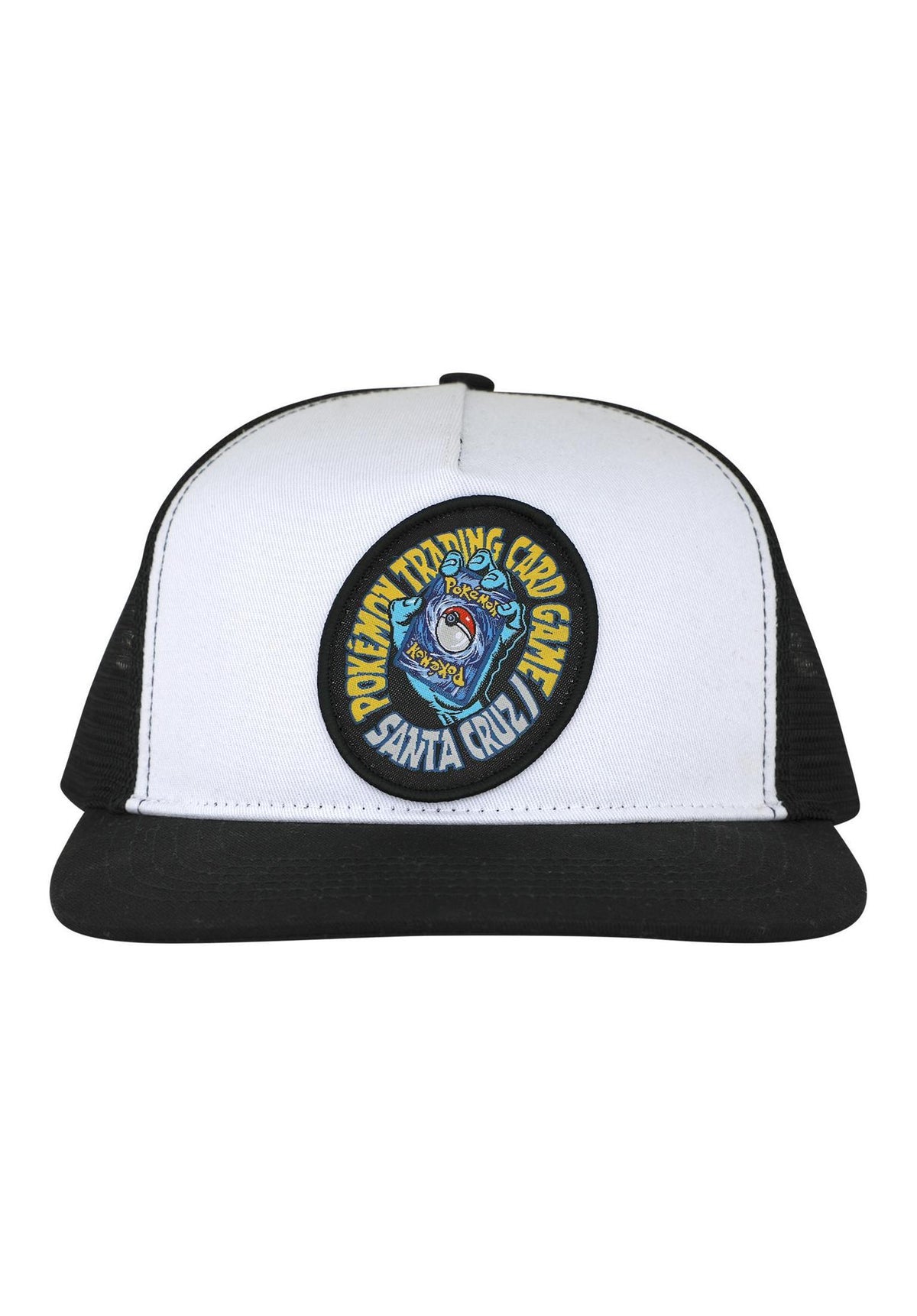 Santa-Cruz Pokémon TCG Hand  Youth Mesh Trucker Snapback Cap white-black – Back view