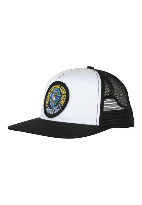 Santa-Cruz Pokémon TCG Hand  Youth Mesh Trucker Snapback Cap white-black – Front view