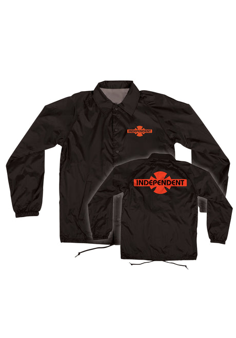 Independent OGBC Legacy Coach Windbreaker Light Jacket black – Front view