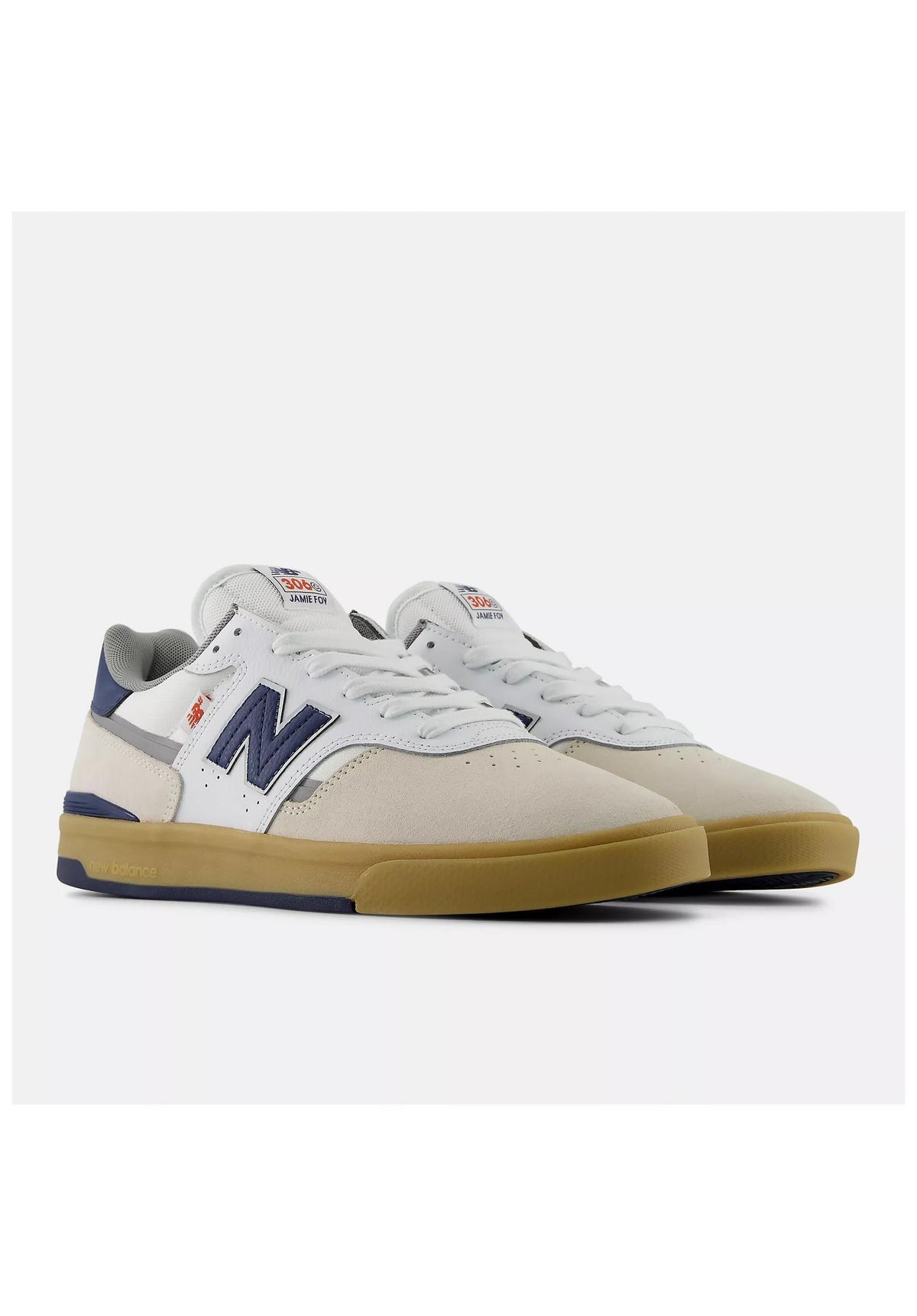 New Balance Numeric 306 Jamie Foy Cup Schoen heren white-navy – Achteraanzicht