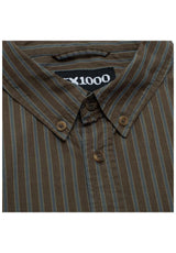 GX1000 Long Sleeve Button Down Shirt-Longsleeve olive-striped – Detail view 2