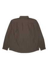 GX1000 Long Sleeve Button Down Shirt-Longsleeve olive-striped – Back view