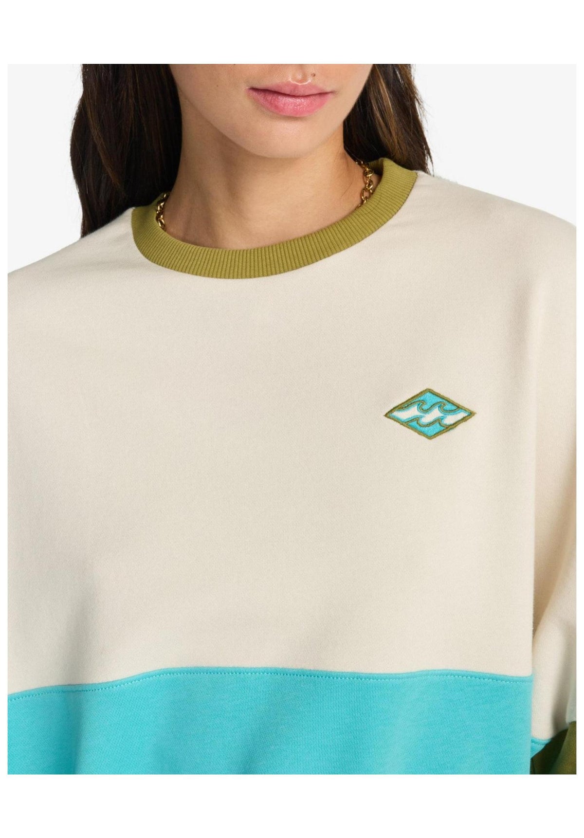 Billabong Jump Around Block Sweatshirt cedargreen – Detail view 1