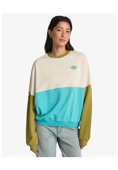 Billabong Jump Around Block Felpa cedargreen – Vista frontale