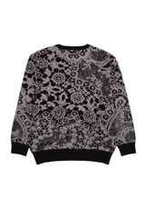 GX1000 Jacquard Knit Laced Sweatshirt grey-black – Back view