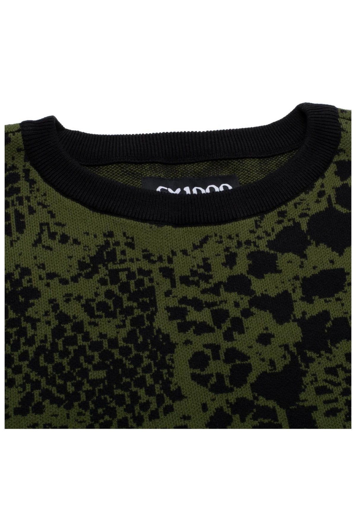 GX1000 Jacquard Knit Laced Sweatshirt green-black – Detail view 1