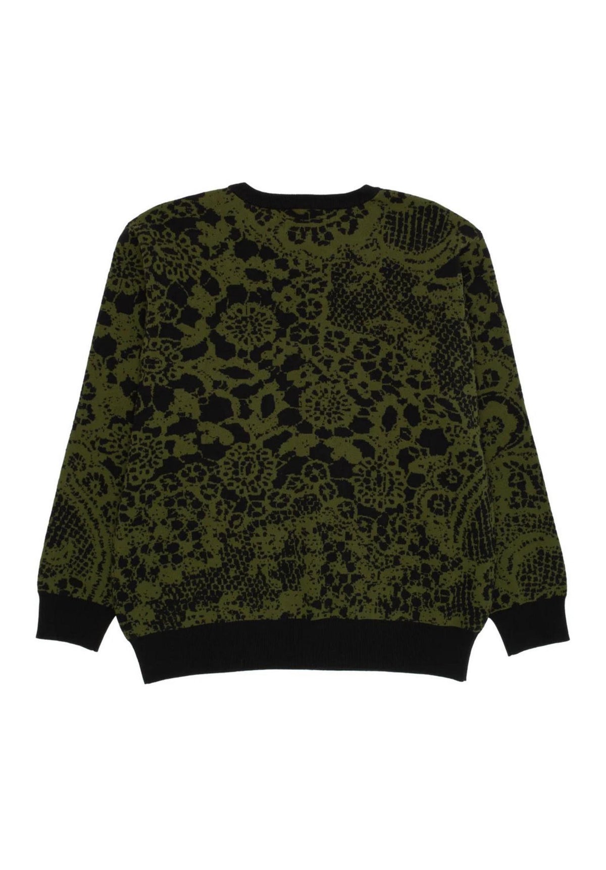 GX1000 Jacquard Knit Laced Sweatshirt green-black – Back view
