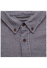 GX1000 Long Sleeve Houndstooth Button Down Shirt-Longsleeve blue – Detail view 1
