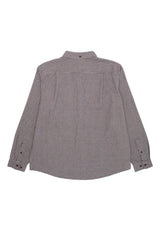 GX1000 Long Sleeve Houndstooth Button Down Shirt-Longsleeve blue – Back view