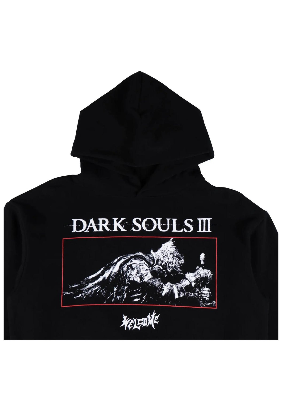 Welcome x Dark Souls Cinder Enzyme-washed Boxy Hoodie black – Set bagfra