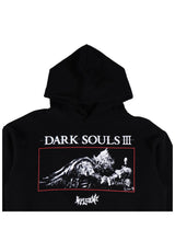 Welcome x Dark Souls Cinder Enzyme-washed Boxy Hoodie black – Set bagfra
