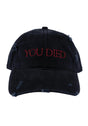 x Dark Souls You Died Distressed Twill 6-Panel Uns black Vorderansicht