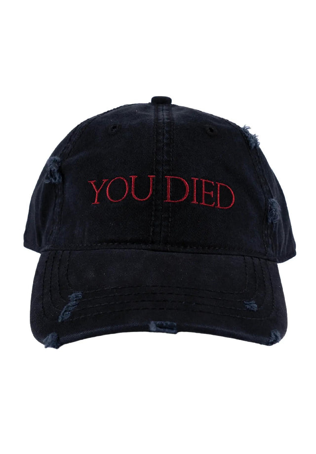 x Dark Souls You Died Distressed Twill 6-Panel Uns black Vorderansicht