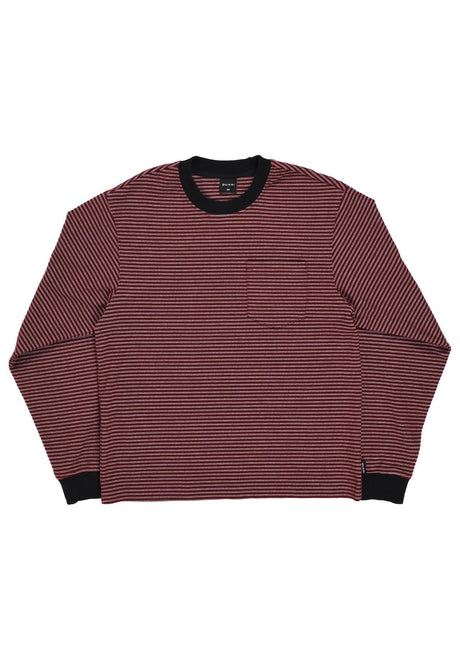 Quasi Linescreen Pocket Longsleeve wine – Front view