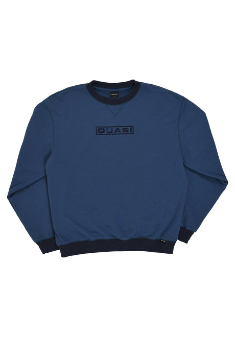 Quasi Euro Washed Sweatshirt navy – Set forfra