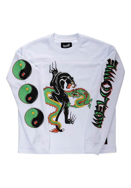 Welcome Opps Moto Jersey Boxy Longsleeve white – Set bagfra