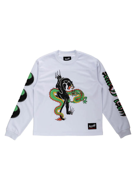 Welcome Opps Moto Jersey Boxy Longsleeve white – Set forfra