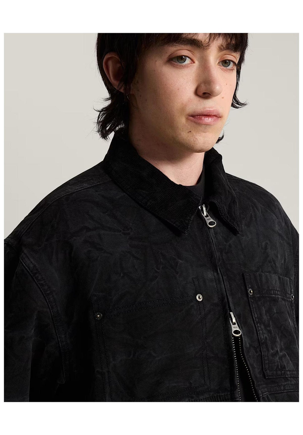 Vans Nico Cropped Chore Canvas Winter Jackets black – Detail view 2