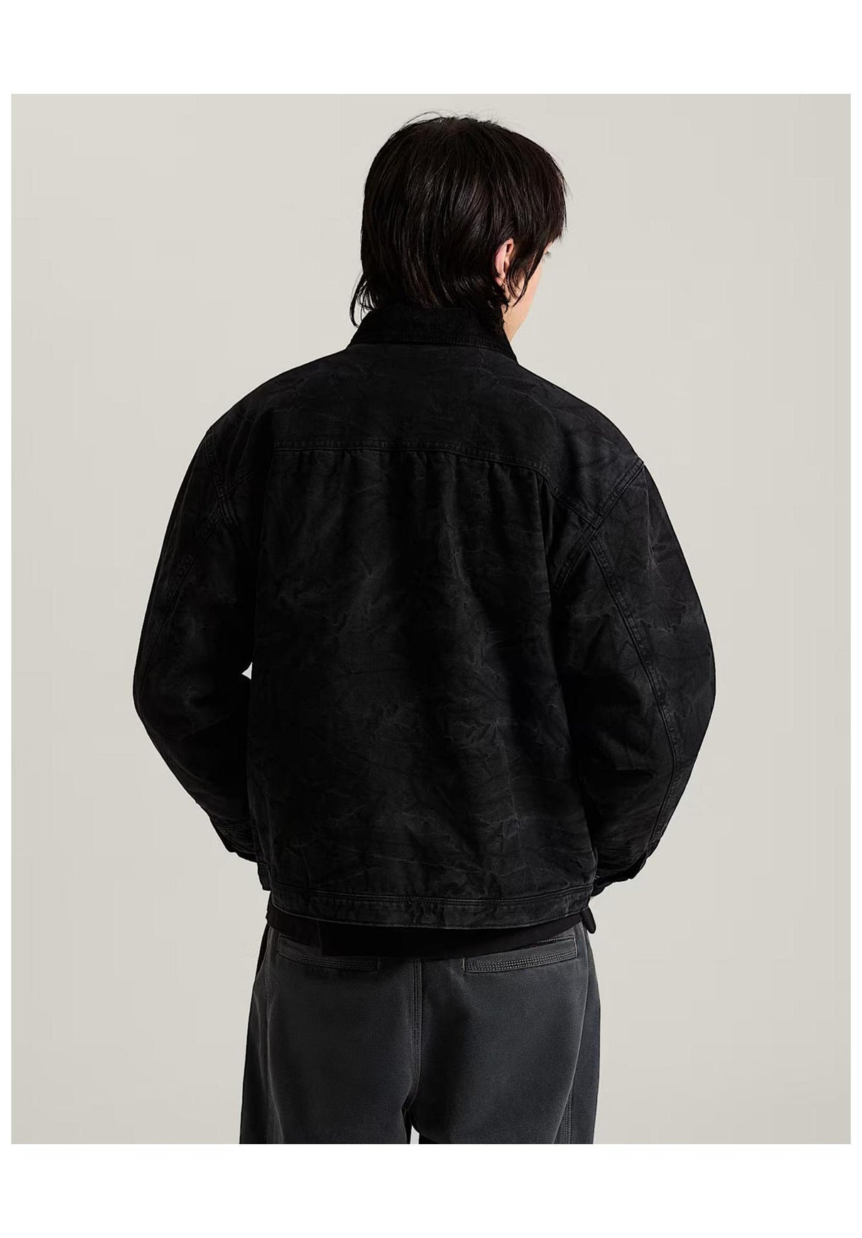 Vans Nico Cropped Chore Canvas Winter Jackets black – Back view