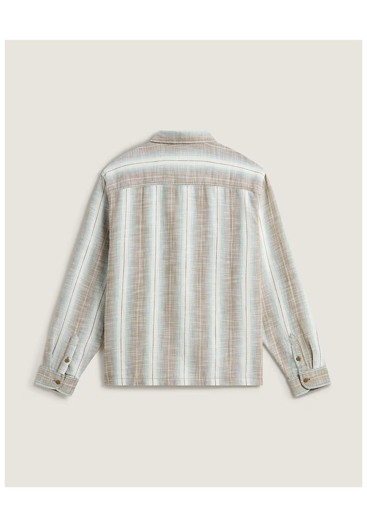Vans Larkspur Lightweight Stripe Camisa olive-brown – Vista trasera