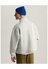 Vans Full Zip Mock Neck Fleece Light Jacket ashheather – Back view
