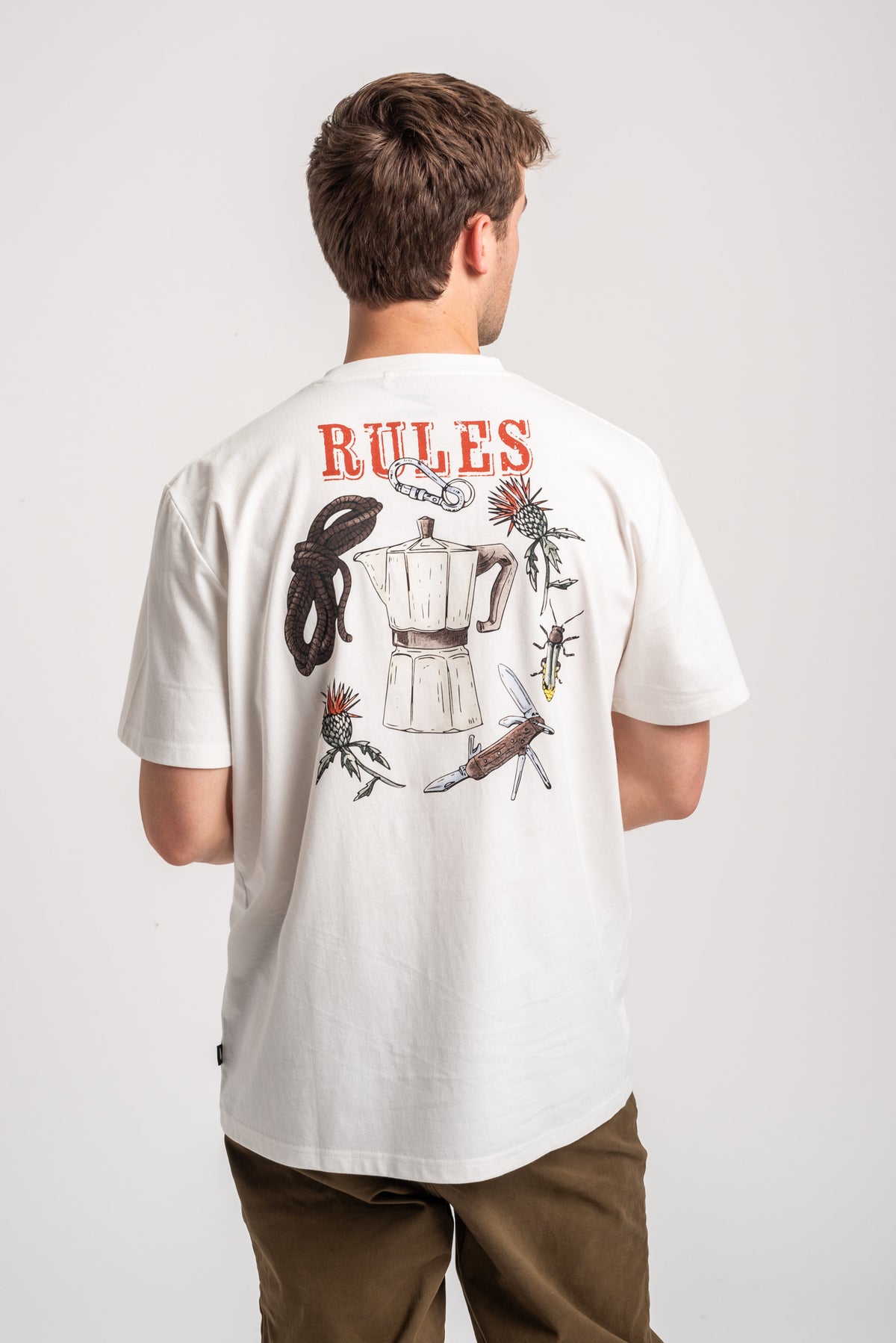 Rules Wild Brew T-Shirt offwhite – Back view