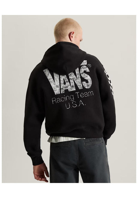 Vans Racing Full Zip Hoody met rits black – Vooraanzicht
