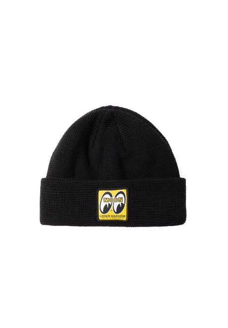 Loser-Machine x Mooneyes Burnout Beanie black – Front view