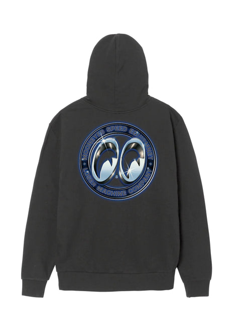 Loser-Machine x Mooneyes Chrome Craze Midweight Hoodie pigment-black – Back view