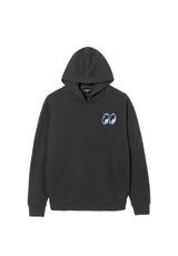 Loser-Machine x Mooneyes Chrome Craze Midweight Sweat à capuche pigment-black – Vue de face